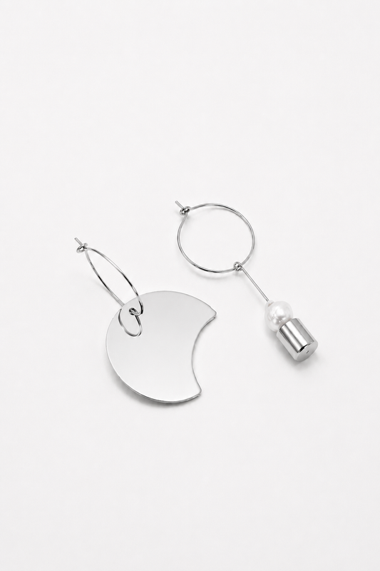 Mismatch earrings silver