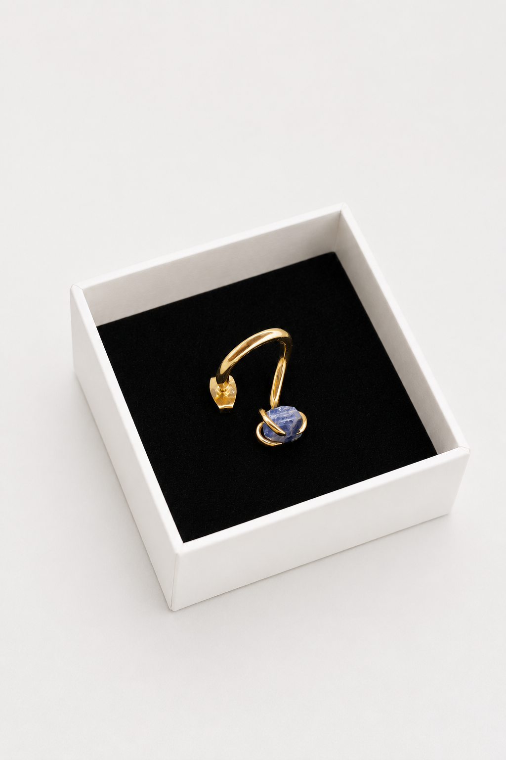Twisted earrings sapphire mini