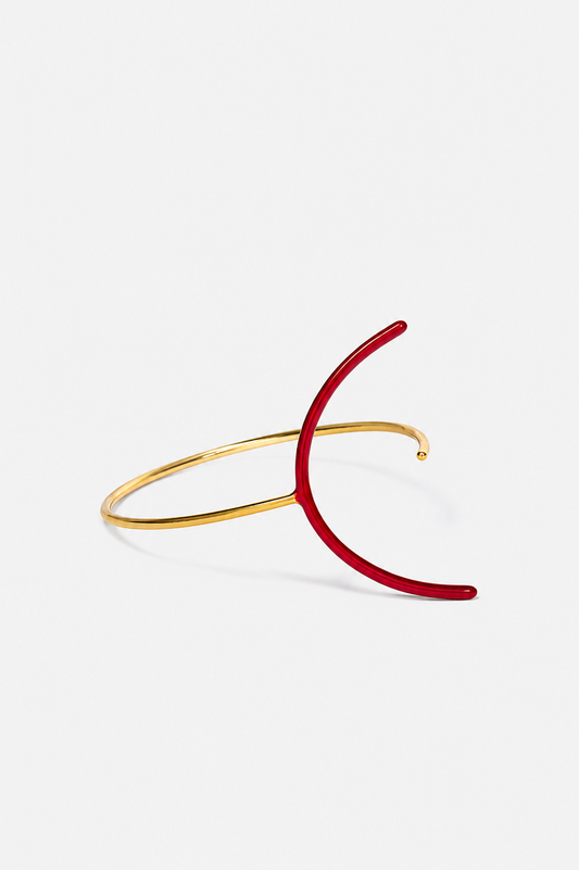 Playground cuff with a hint of red