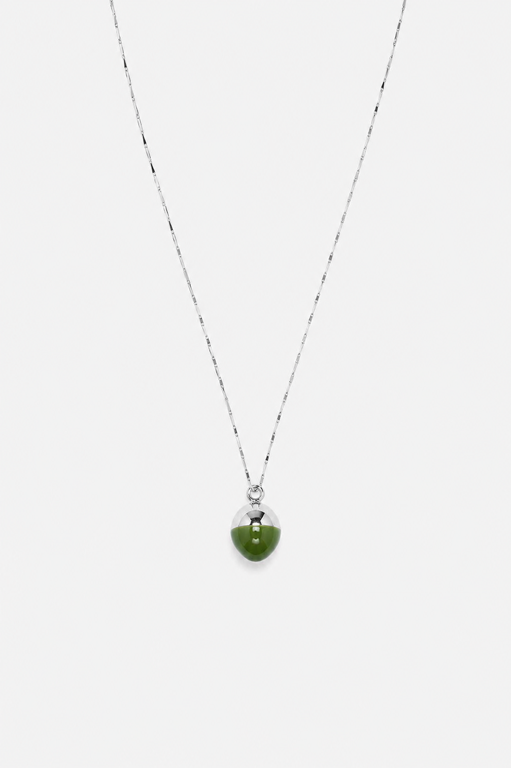 Marbles necklace with a hint of green