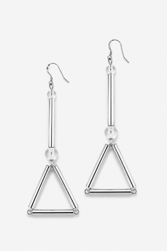 Libra earrings quartz
