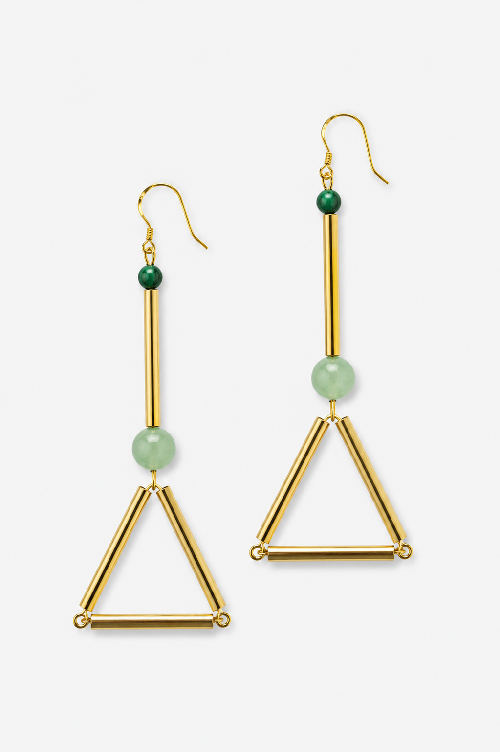 The Libra earrings - malachite, aventurine