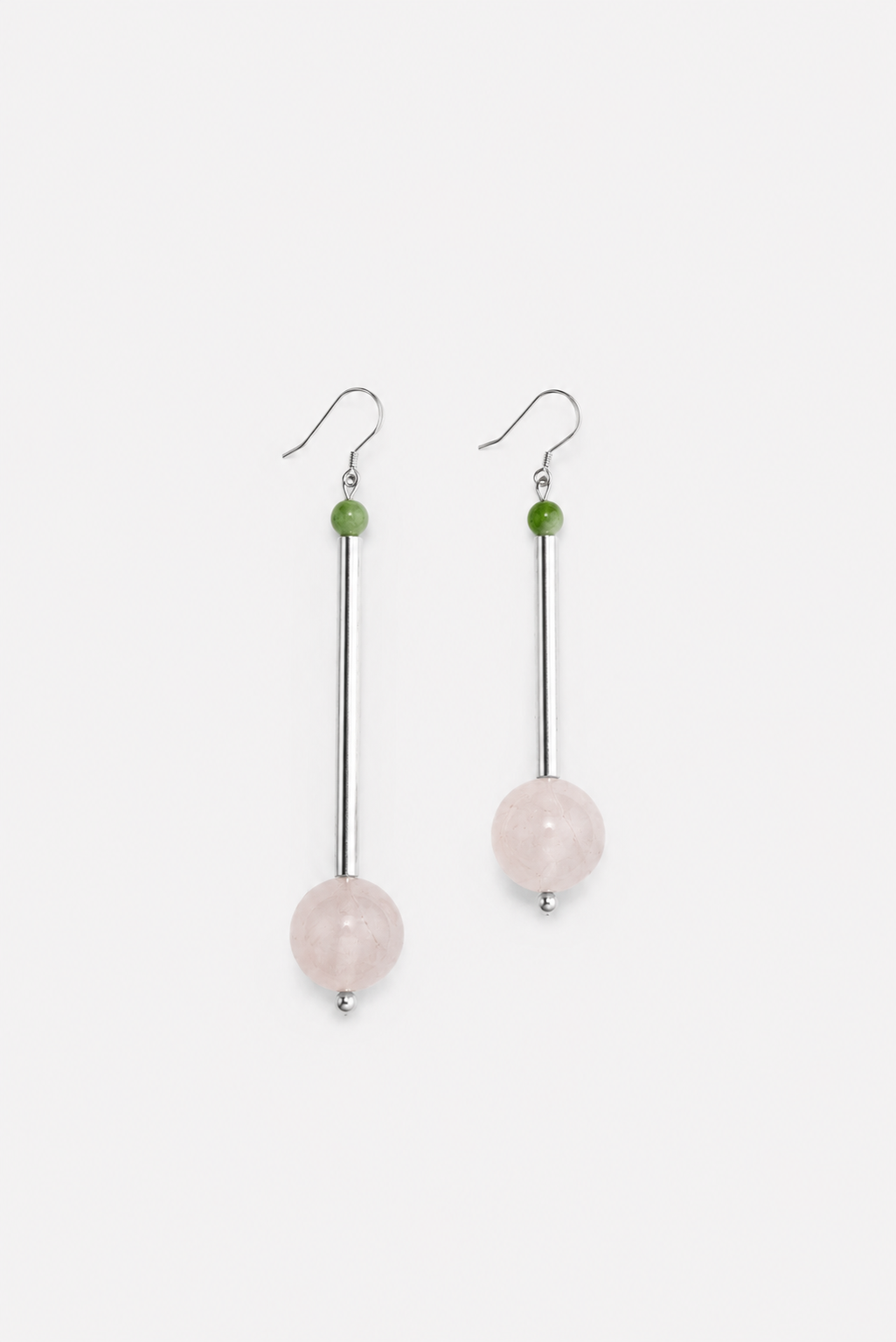 Bellevue mismatched earrings - amethyst, jade