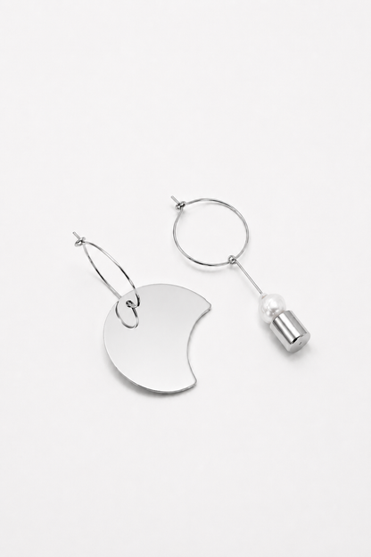 Mismatch earrings silver