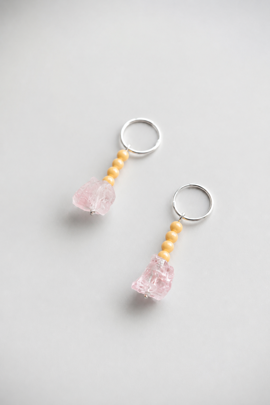 Mari earrings citrine-rose quartz