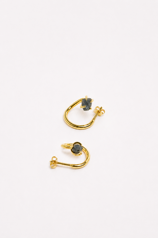 Twisted earrings sapphire mini