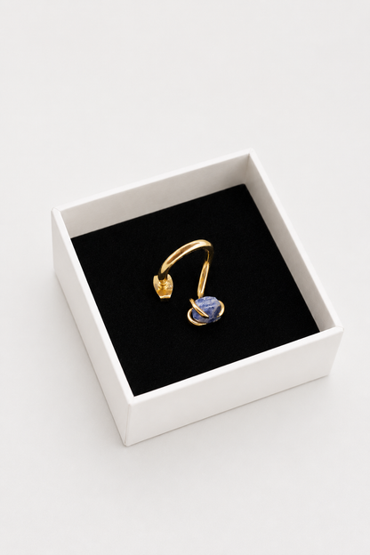 Twisted earrings sapphire mini