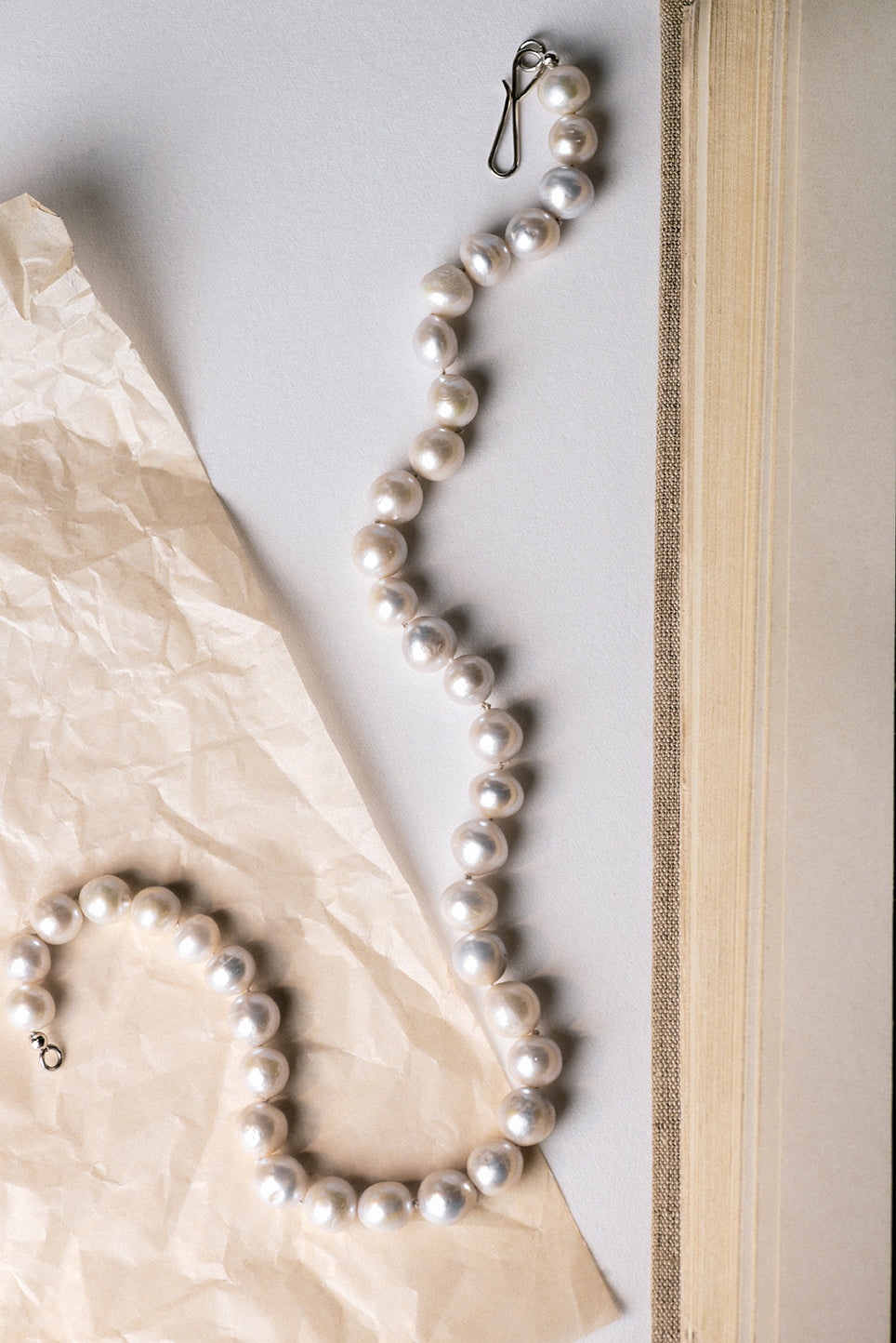 Silk and salt necklace