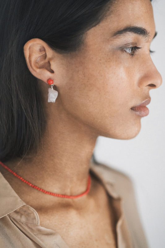 Adriatic Rose earrings