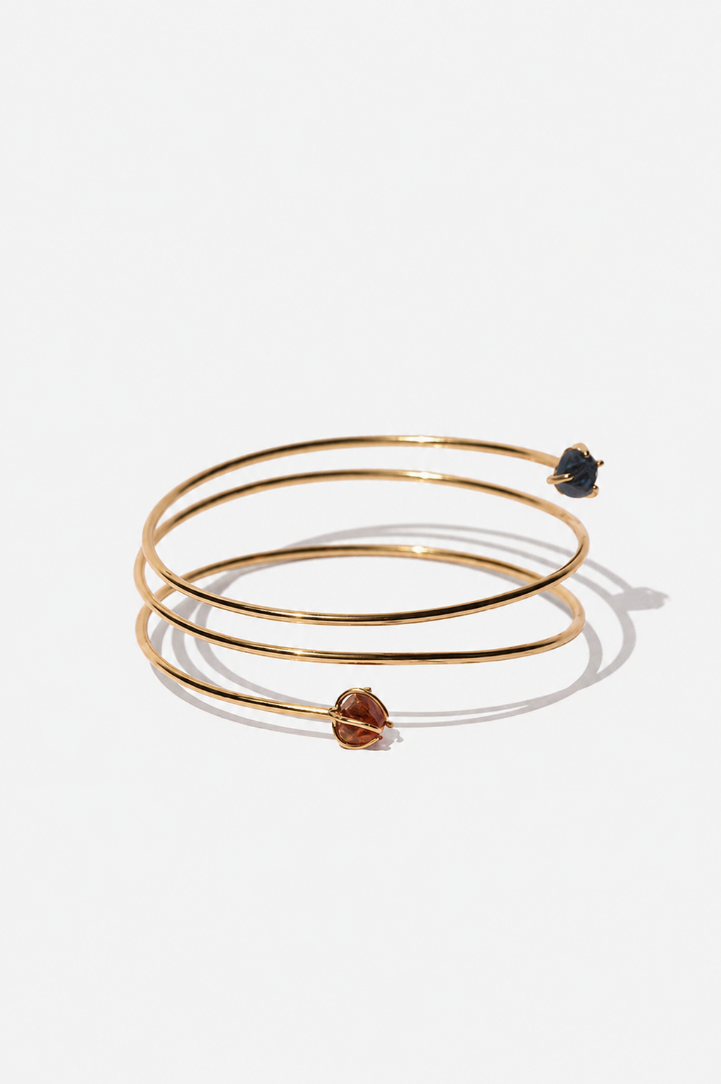 Rainbow bangle amber citrine and sapphire