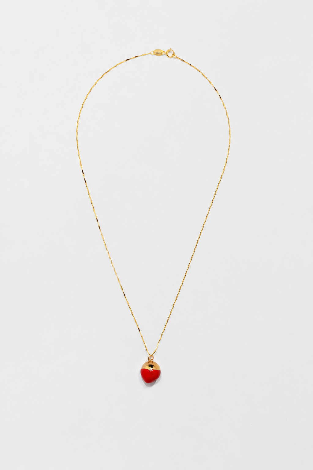Marbles necklace with a hint of red