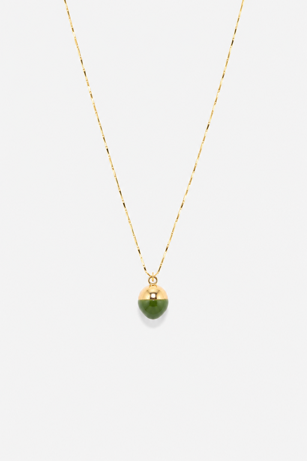 Marbles necklace with a hint of green