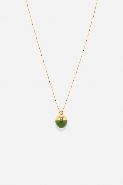 Marbles necklace with a hint of green