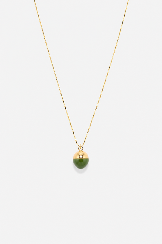 Marbles necklace with a hint of green