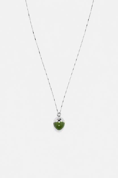 Marbles necklace with a hint of green