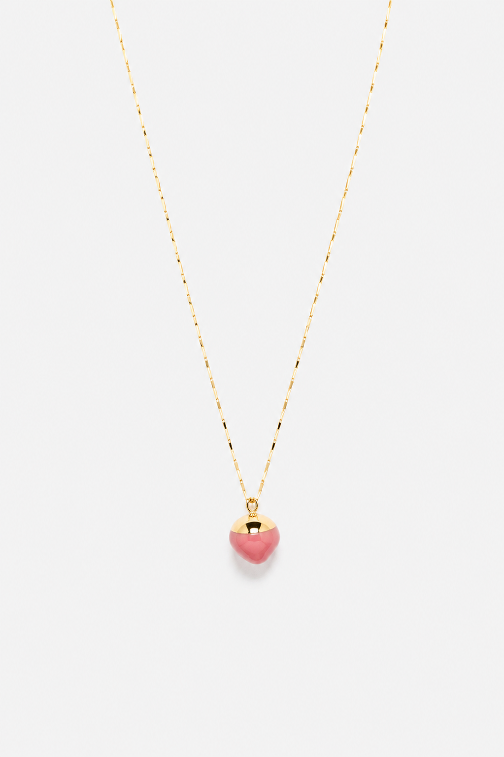 Marbles necklace with a hint of pink