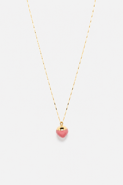 Marbles necklace with a hint of pink