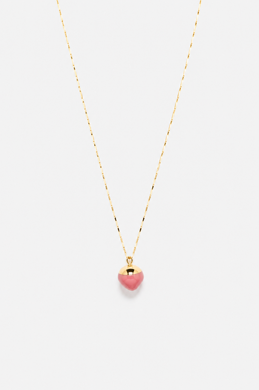 Marbles necklace with a hint of pink