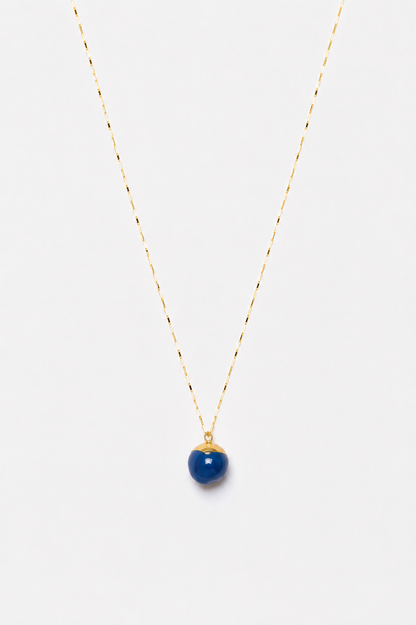 Marbles necklace with a hint of blue