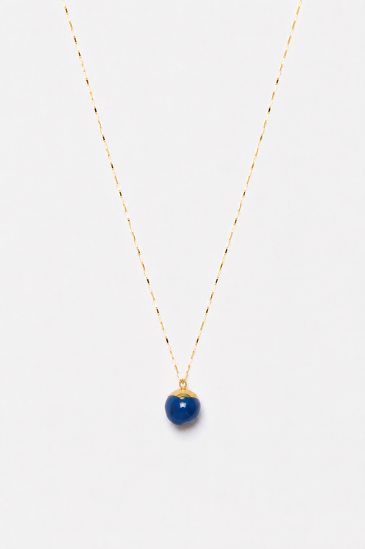 Marbles necklace with a hint of blue