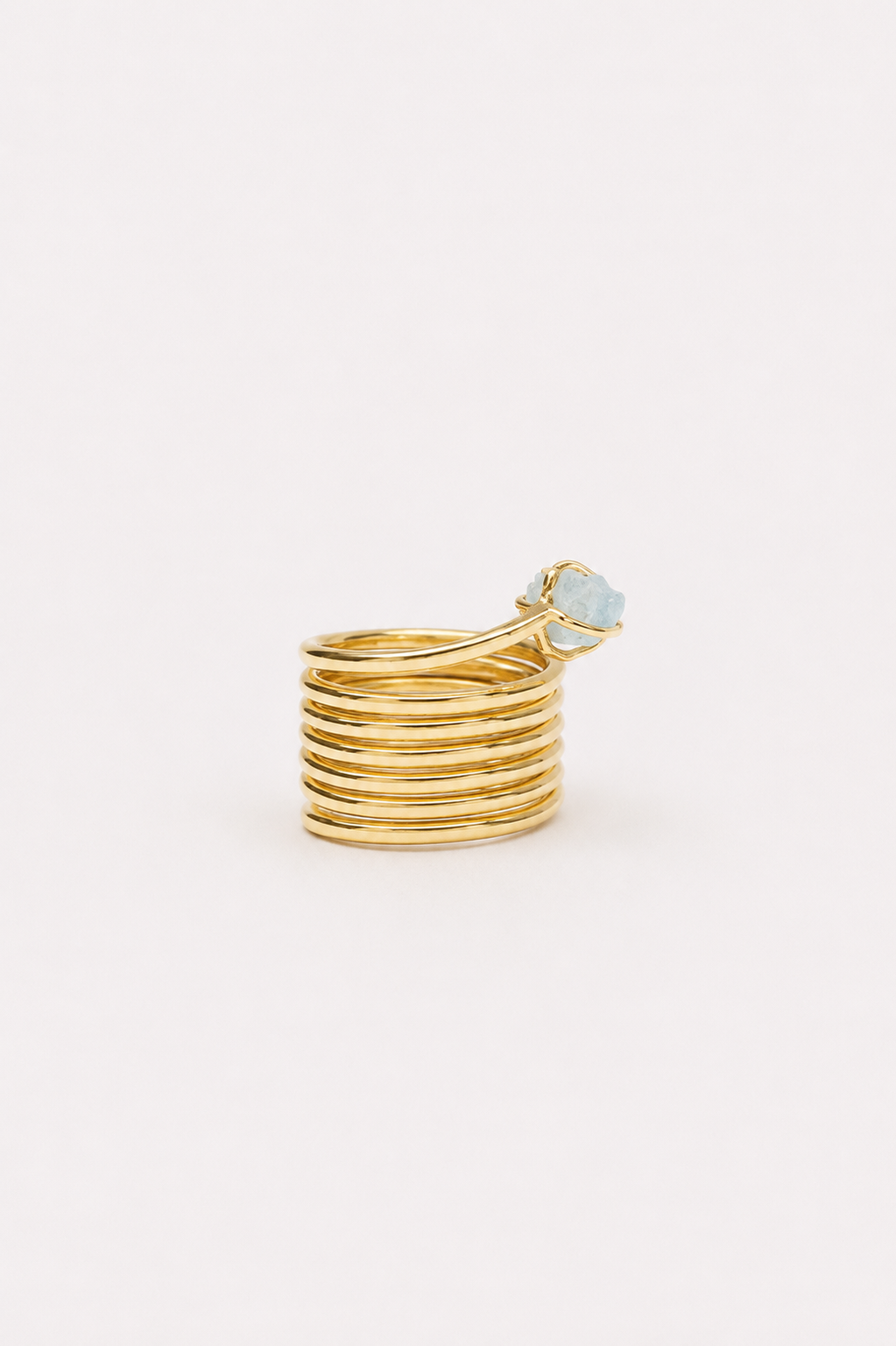Rainbow ring aquamarine