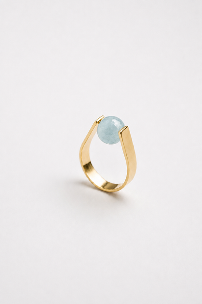 Serendipity ring aquamarine
