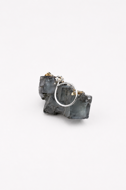 Herkimer diamond Rosebud ring