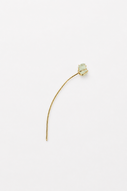 Sprout ear pin aquamarine