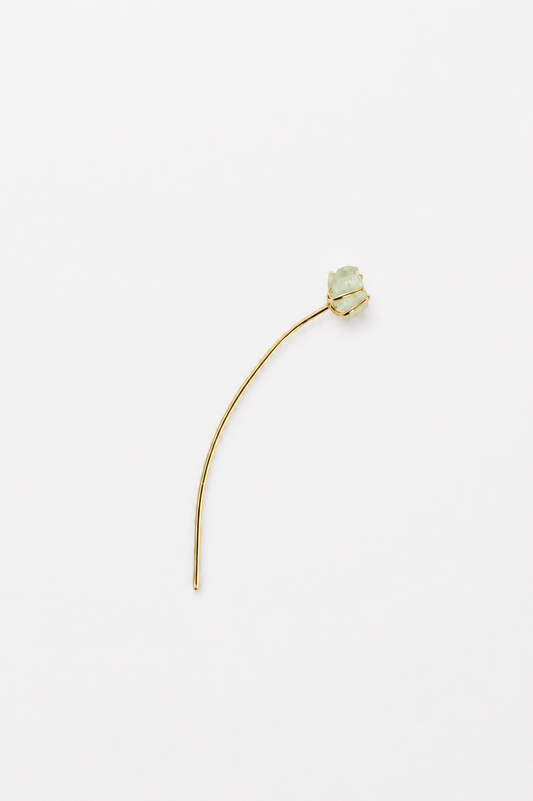 Sprout ear pin aquamarine
