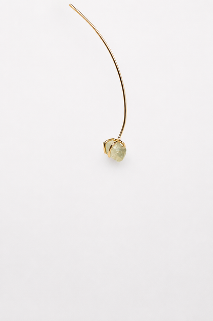 Sprout ear pin aquamarine