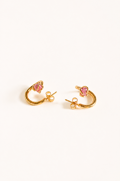 Twisted earrings embellished mini