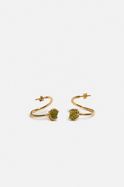 Twisted earrings peridot