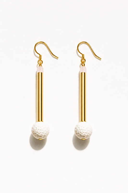 Bellevue earrings white coral