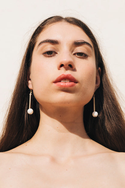 Bellevue earrings white coral