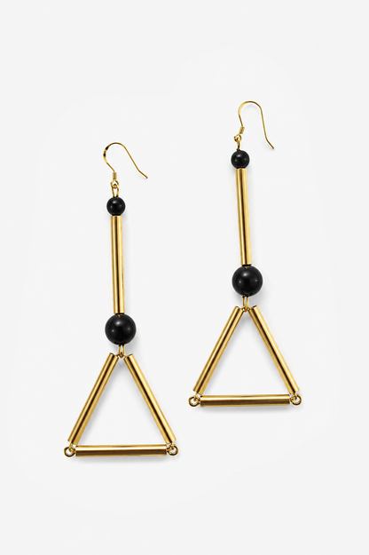 The Libra earrings - onyx