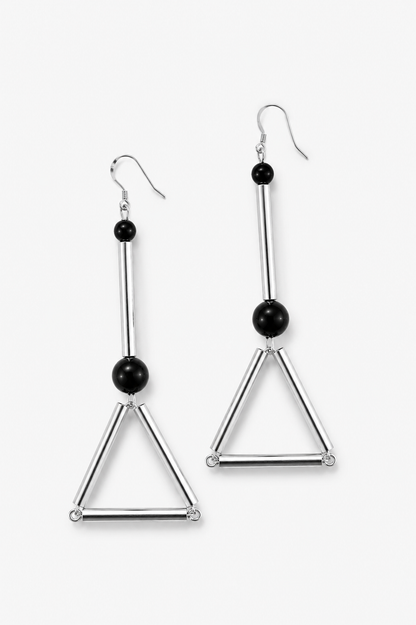 The Libra earrings - onyx