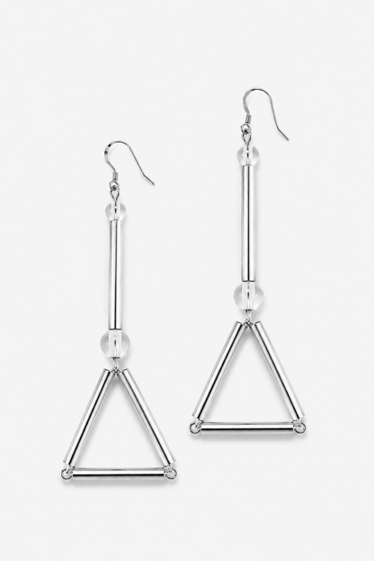 Libra earrings quartz