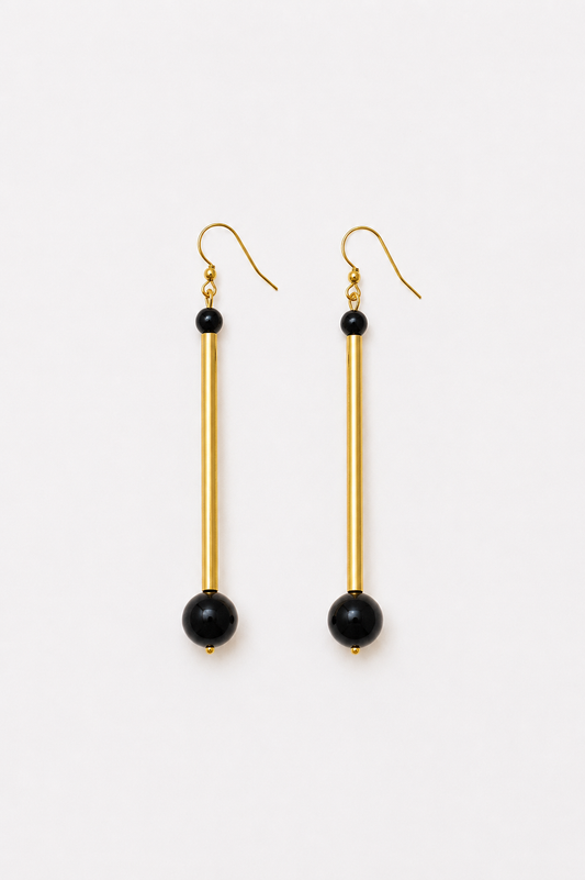 Bellevue earrings onyx
