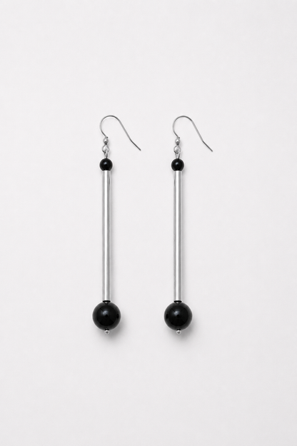 Bellevue earrings onyx