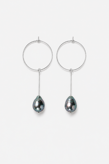 Dark Pearl Drop Earrings