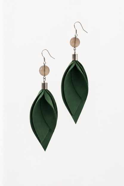 Tulip earrings - green