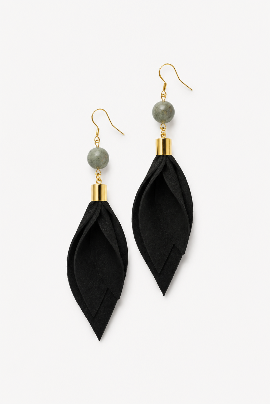 Tulip earrings - black & silver
