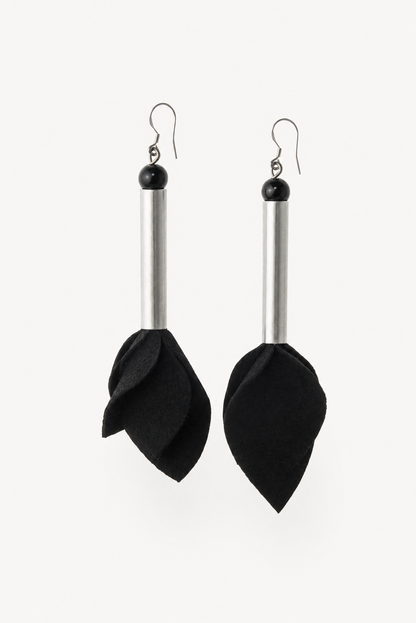 Tulip earrings silver