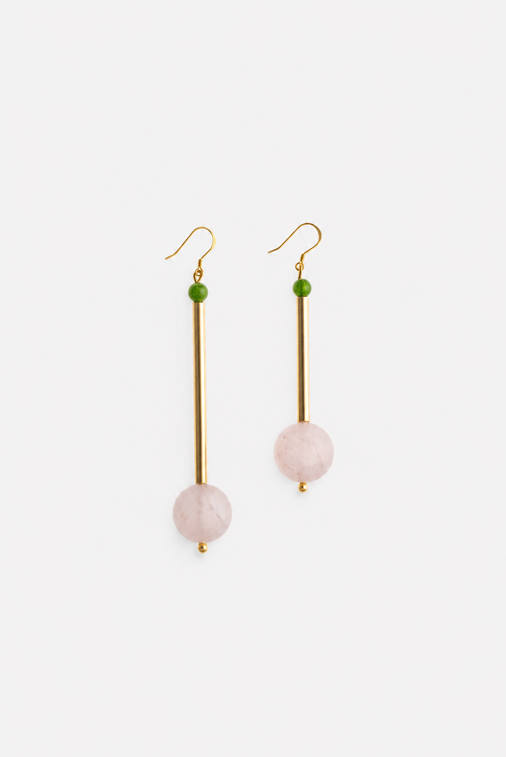 Bellevue mismatched earrings - amethyst, jade
