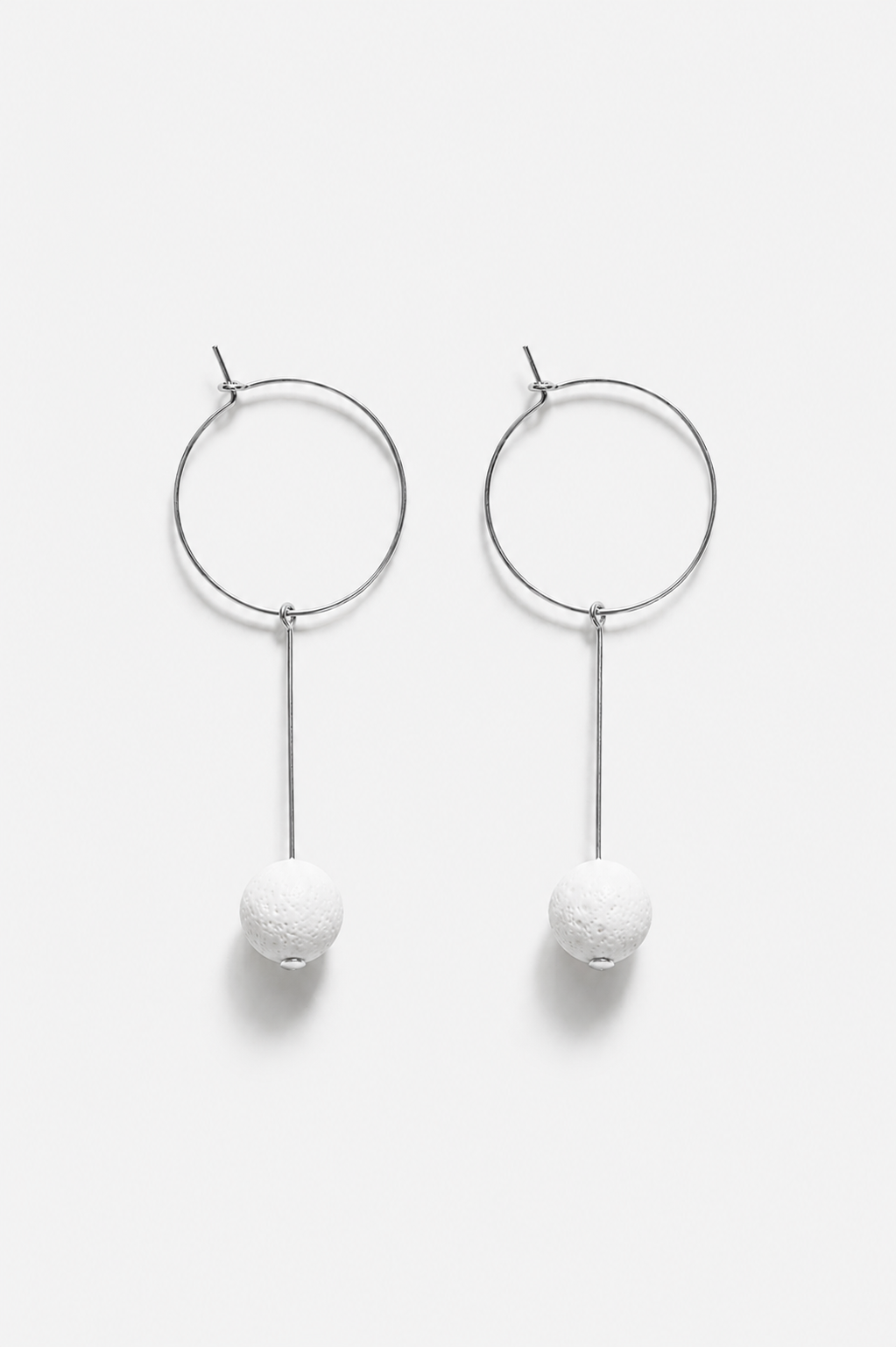 White Coral Drop Earrings