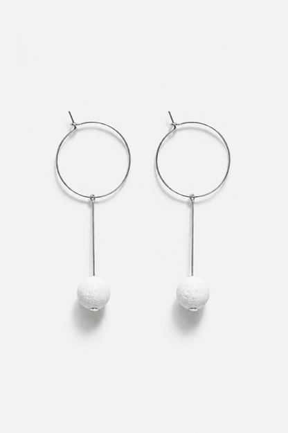White Coral Drop Earrings