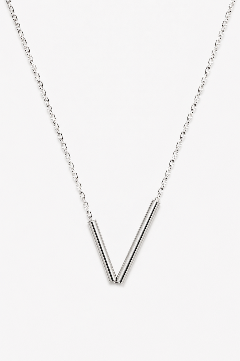 Tubes Necklace Silver