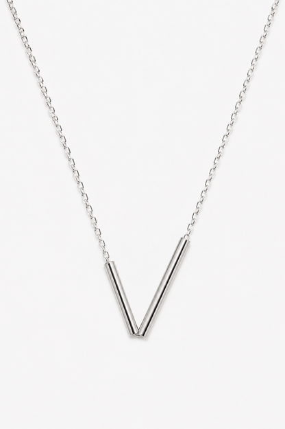 Tubes Necklace Silver