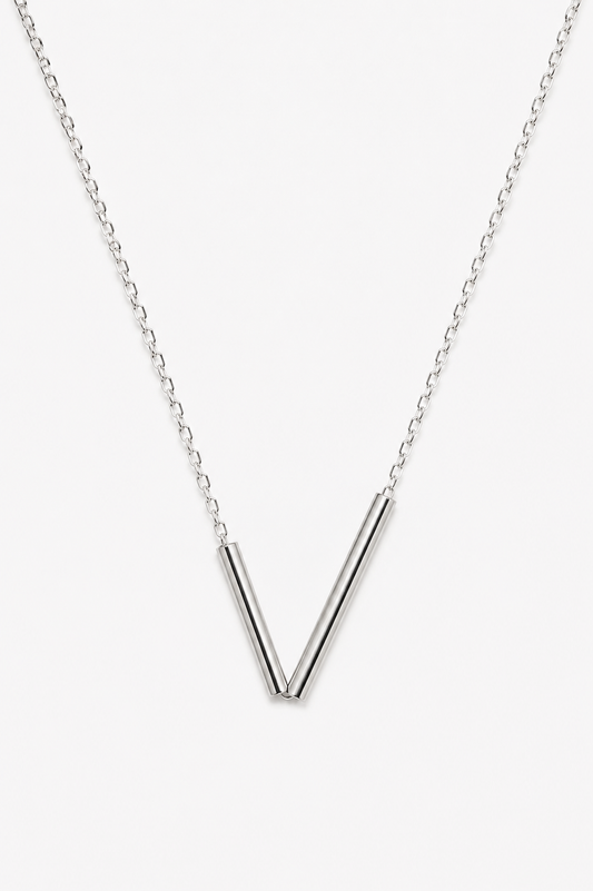 Tubes Necklace Silver