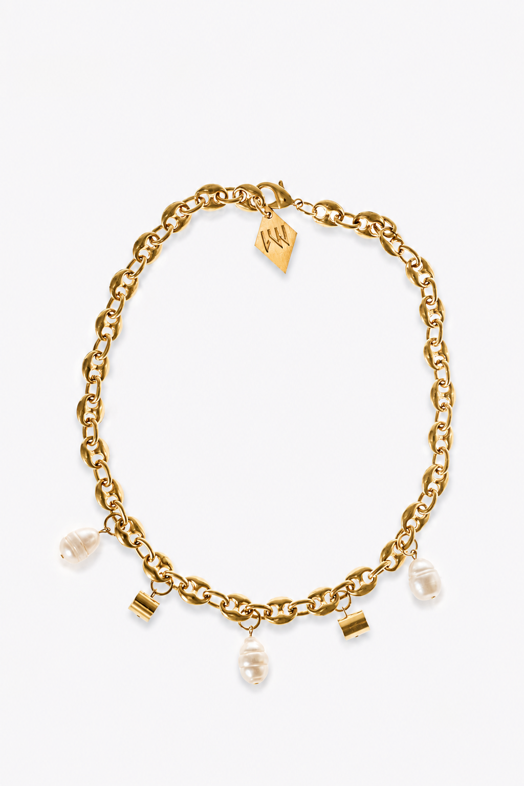 Bullets and pearls necklace